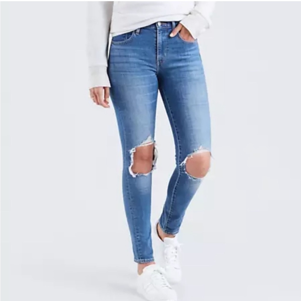 Levi's – 721 Ripped High Waist Skinny Jeans 32 30